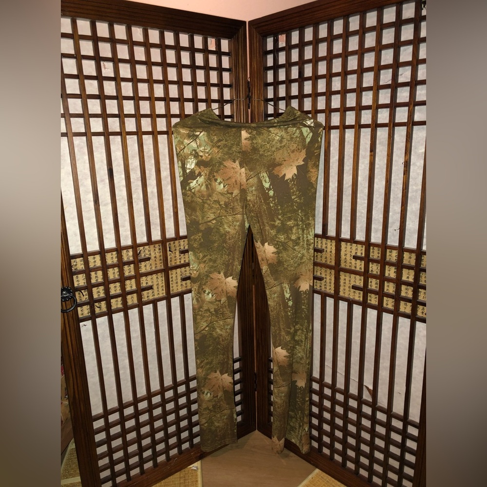 Camouflage Flare & Wide Leg Jeans